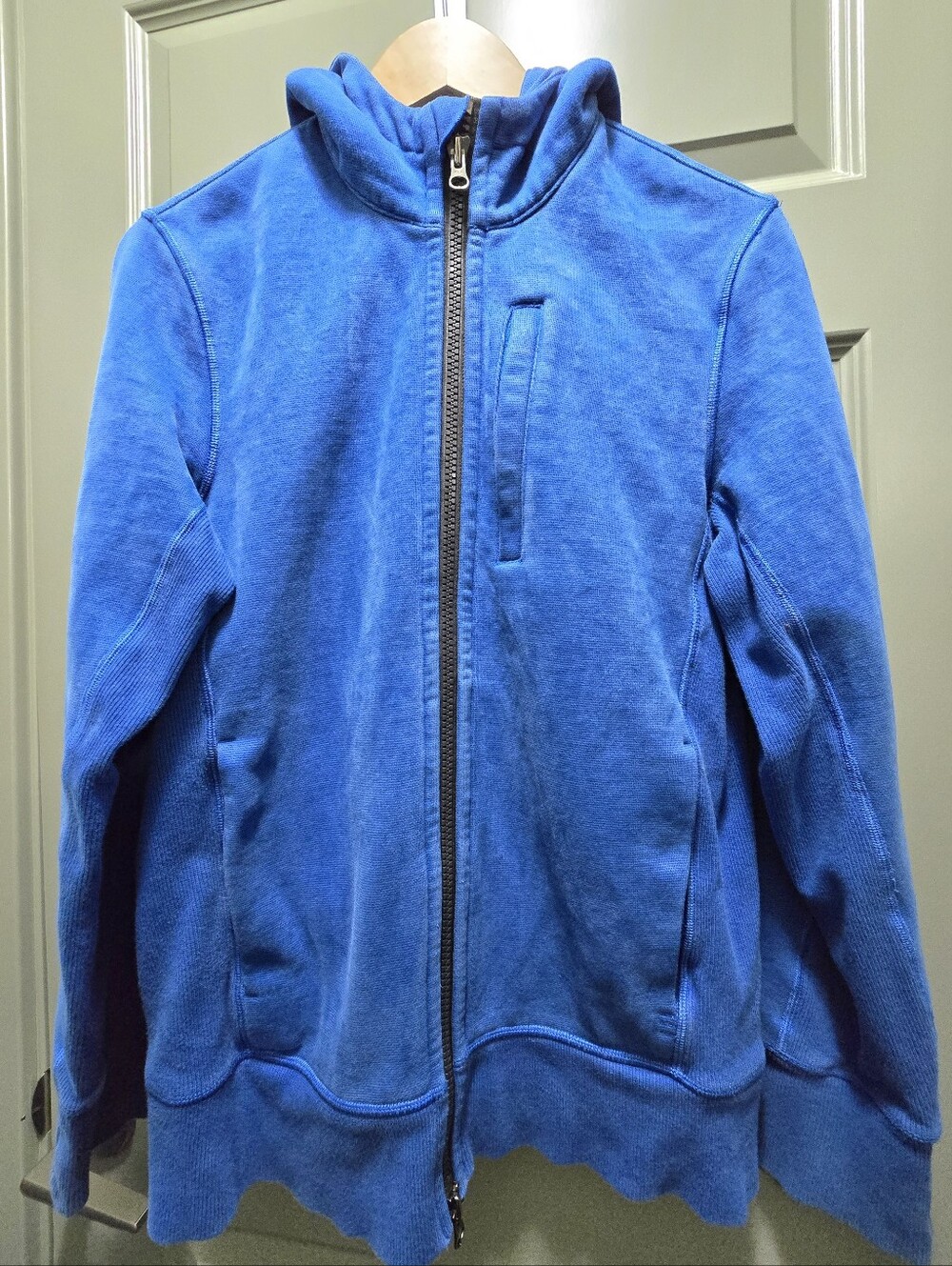 Lululemon Athletica  Blue Full-Zip Hooded Scuba Jacket Size Small